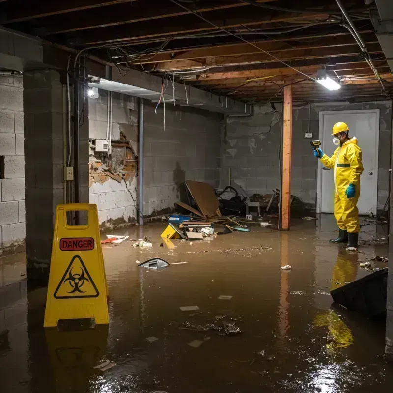 Flooded Basement Electrical Hazard in Shepherdsville, KY Property