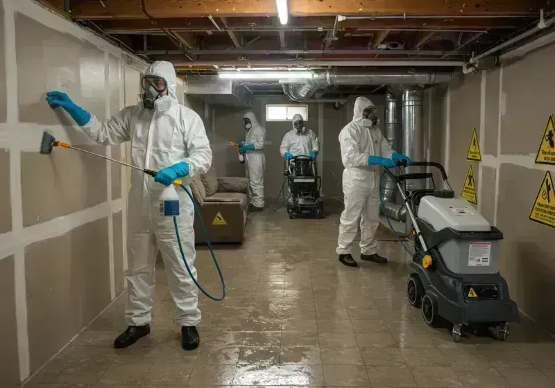 Basement Moisture Removal and Structural Drying process in Shepherdsville, KY